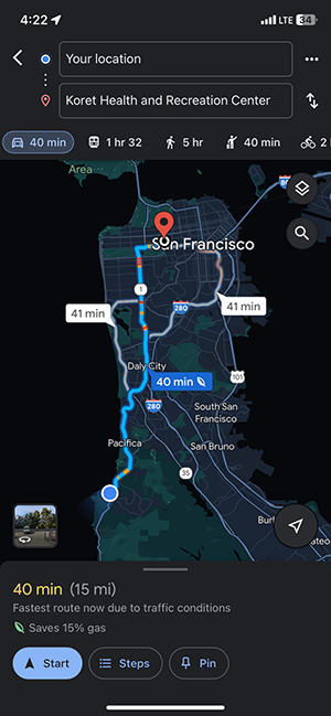 Image of my directions home.